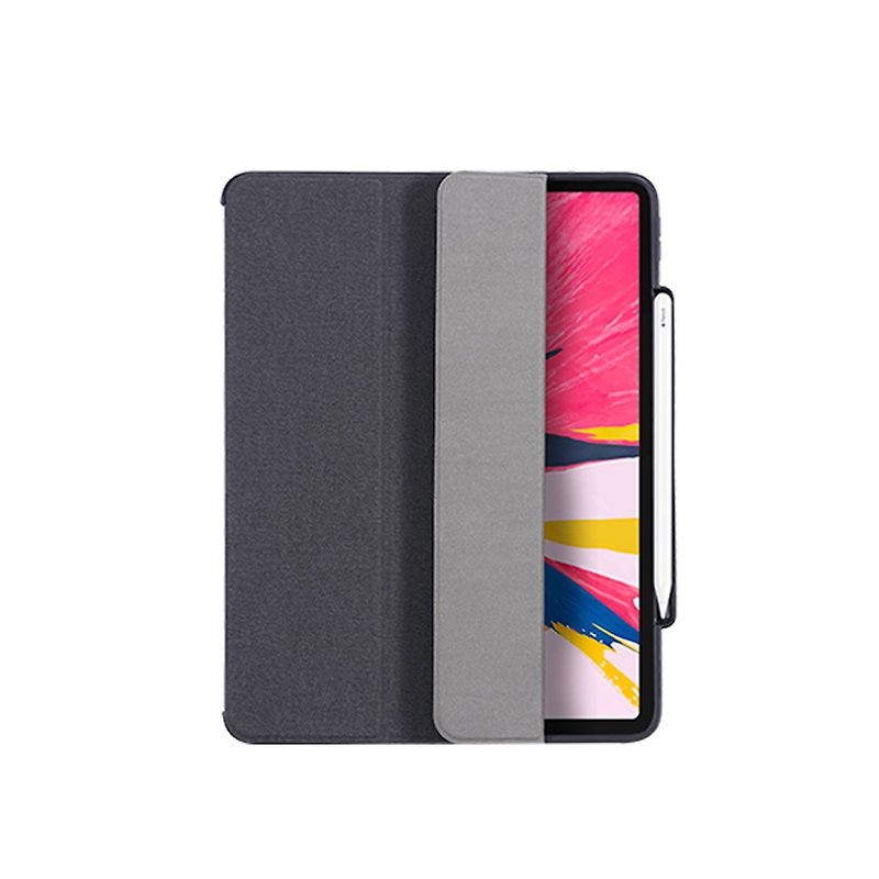 SIMPLE WEAR IPAD PRO 12.9 inch (2018) dedicated (4716779660692) - Tablet & Laptop Cases - Faux Leather Black