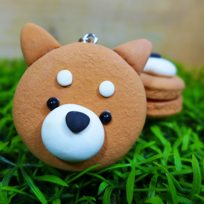 【Saturn Ring】 Petite Planet: ShibaInu (Brown) | Light Earth. Water repellent. Can change necklace / magnet / pin - Keychains - Clay Brown