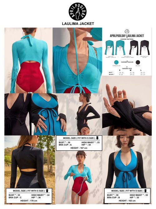 APRILPOOLDAY★LAULIMA カバージャケット UV・日焼け対策にも◎ Aprilpoolday Swimwear / LAULIMA JACKET / Black - Shop