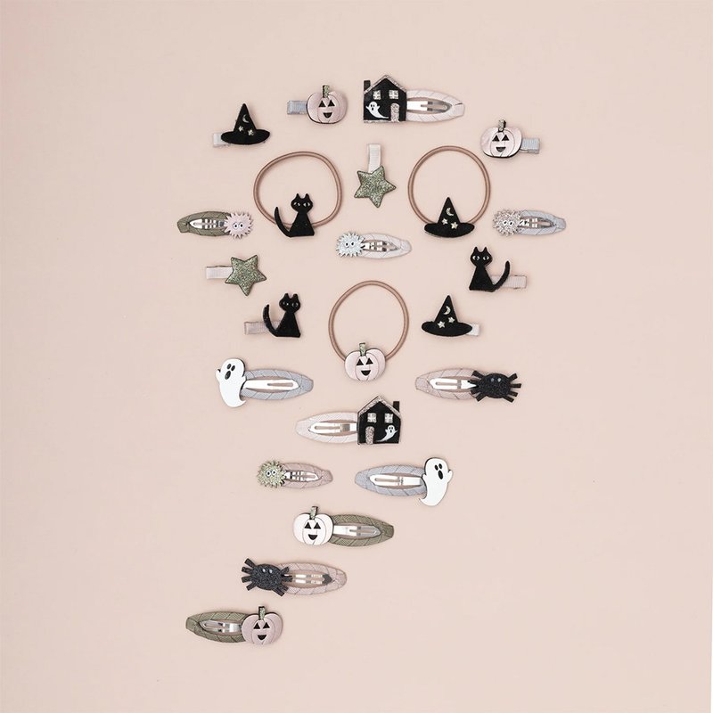 British Mimi & Lula AW23_Dress Party-Little Monster Mini Hair Clips 5 pieces - เครื่องประดับ - เส้นใยสังเคราะห์ 