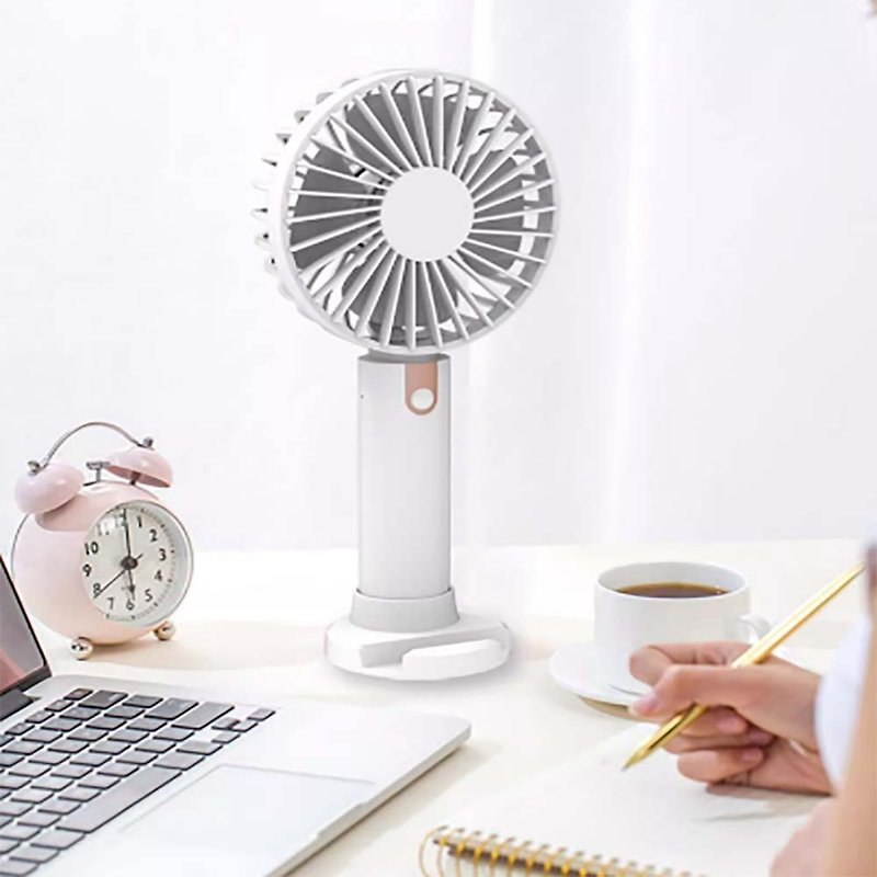 [Free Shipping] WOPOW Handheld Small Fan USB Rechargeable Desktop Fan FA18 Long Battery Life - Electric Fans - Other Materials White