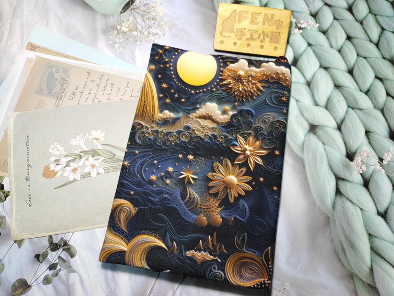 Landscape Series - High Quality Thin Cotton Fabric Photo Three-dimensional Sun Sea Cloth Book Cover - Cloth Book Cover - A5-25K - ปกหนังสือ - ผ้าฝ้าย/ผ้าลินิน 