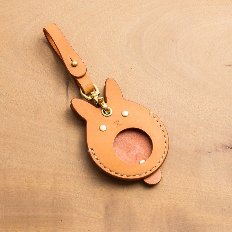 Gogoro key holster (yellow brown-rabbit) - ที่ห้อยกุญแจ - หนังแท้ สีส้ม