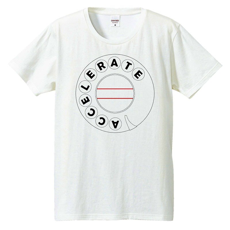 T-shirt / ACCELERATE - เสื้อยืดผู้ชาย - ผ้าฝ้าย/ผ้าลินิน ขาว