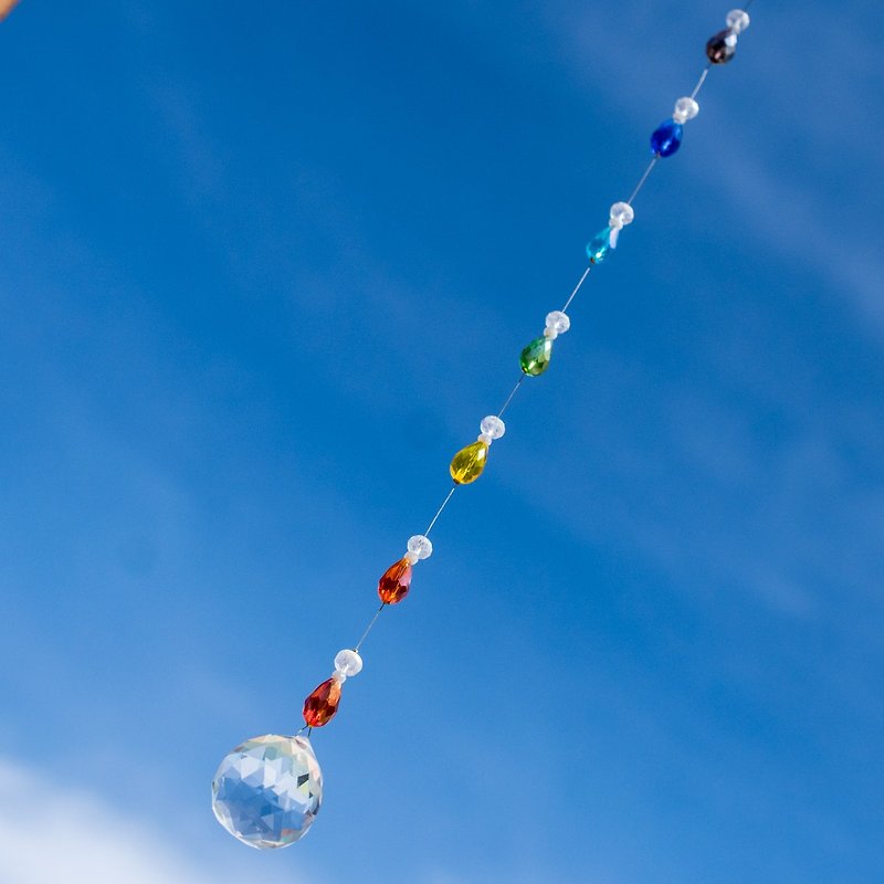サンキャッチャー 虹 30mm レインボー 風水 吊るすインテリア クリスタルガラス - 置物 - ガラス 多色