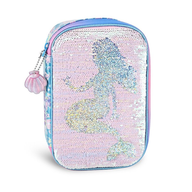 Tiger Family Fun Time Series Flip Color-changing Sequin Storage Bag-Beautiful Mermaid - Toiletry Bags & Pouches - Other Materials Silver