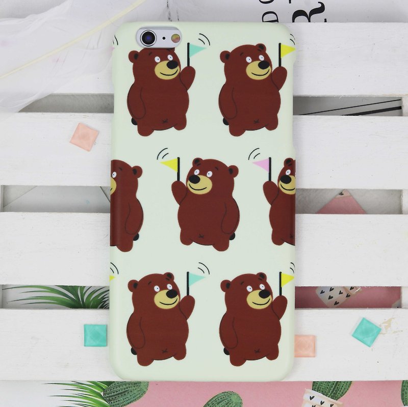 Stupid Teddy Bear Matt hard phone case iPhone X 8 8 plus 7 7+ Samsung Note S8 S7 - เคส/ซองมือถือ - พลาสติก 