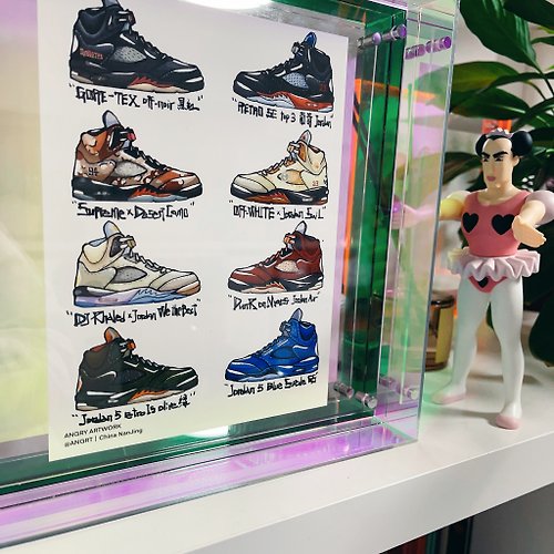 DON'T WORRY 原創球鞋Sneakers系列裝飾畫 a5尺寸畢業禮物情人節禮盒