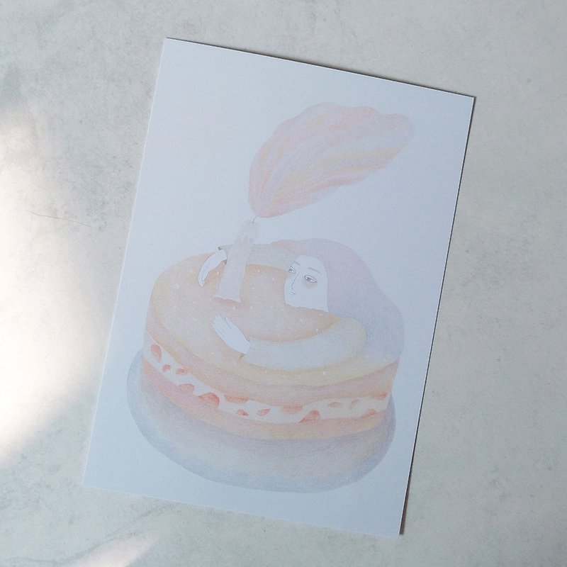 Little people on the cake / double-sided postcards - Cards & Postcards - Paper 