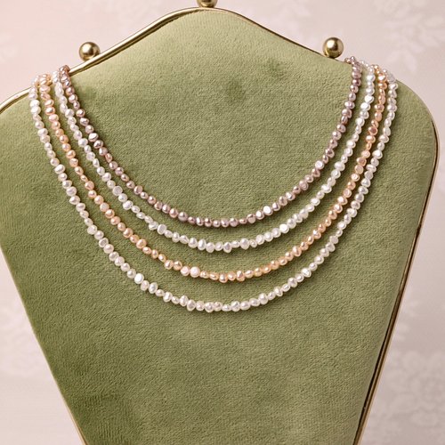 Wanju Pearl 宛茱珍珠飾品 清新單純巴洛克珍珠項鍊 天然淡水珍珠 鎖骨鍊 頸鍊