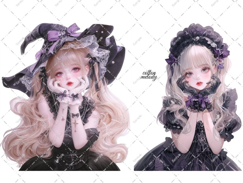 original sticker no.7131 人物ステッカー オリジナルステッカー 人物ステッカー 女の子ステッカー オリジナル人物ステッカー - 貼紙 - 紙 