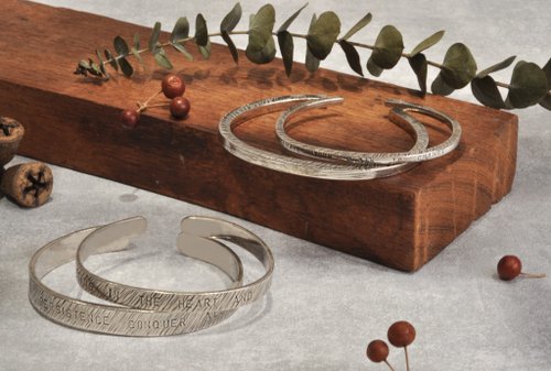 二毛銀（Nimou Jewelry） 【純銀-手作手環】文化幣可 / 臺北金工 / 情人節禮物首選