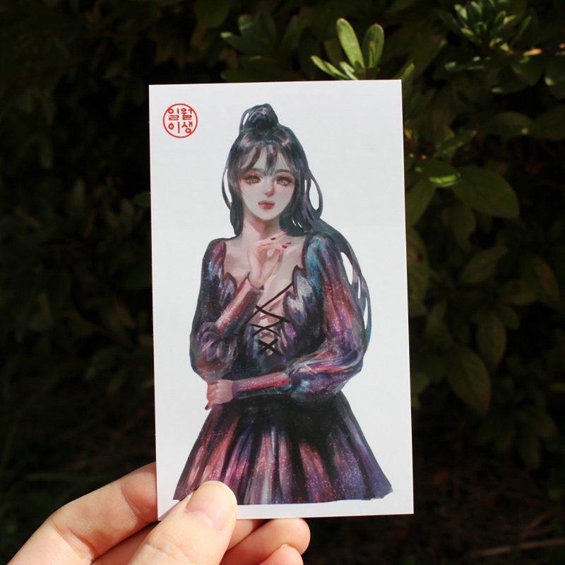 raven girl sticker (january 2nd) person sticker girl sticker - 貼紙 - 紙 多色