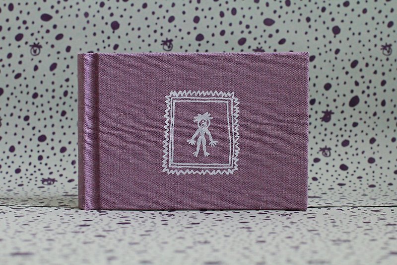 Handmade Notebook - Case Binding with Rounded Spine in Dark Lavender Cloth - สมุดบันทึก/สมุดปฏิทิน - กระดาษ สีม่วง