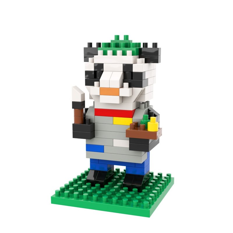 Archbrick Panda - Painter Version Brick - Stuffed Dolls & Figurines - Plastic Multicolor