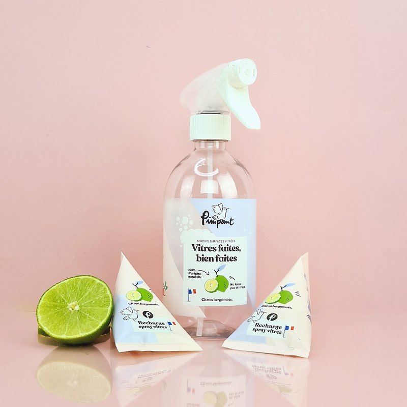 Pimpant Bergamot Lime Glass Cleaning Spray - Other - Other Materials 