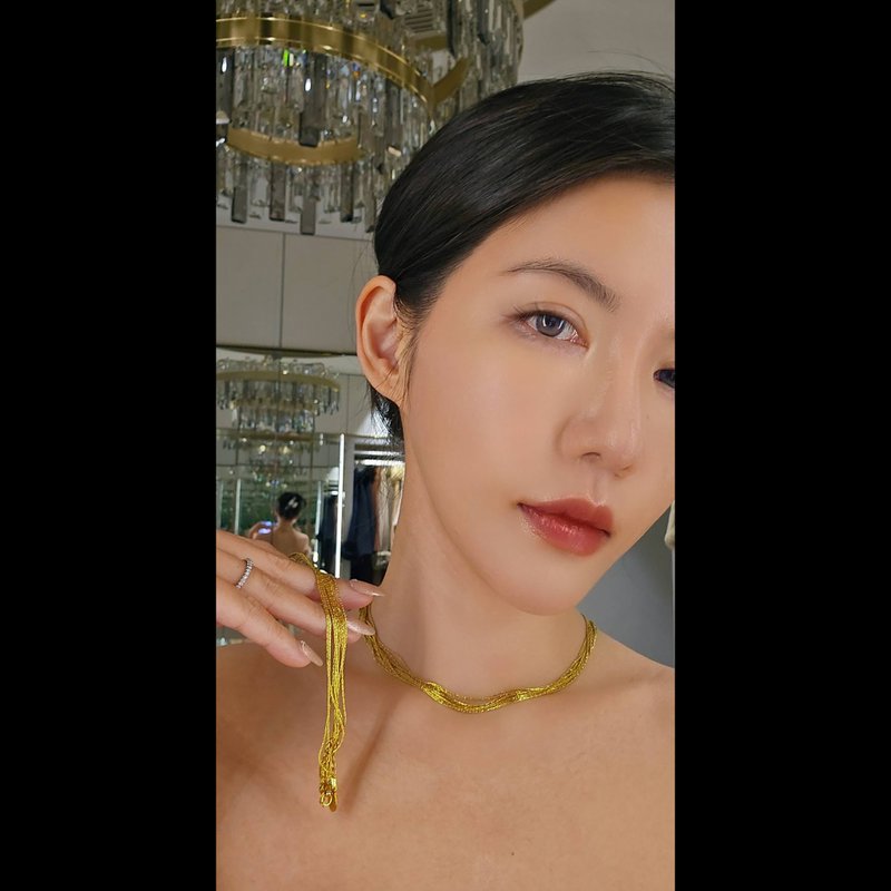 22K金 多層次細鍊 LAYERS CHAIN- 套鍊 - 項鍊 - 其他金屬 