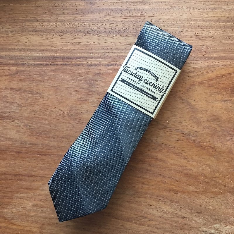 Neck tie Grey Shade Stripe - เนคไท/ที่หนีบเนคไท - ผ้าฝ้าย/ผ้าลินิน สีเทา