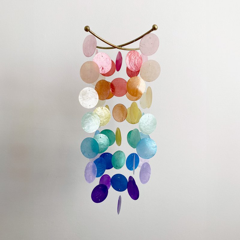DIY-KIT| Norwegian Forest-Rainbow-Circle |Shell Wind Chime Mobile|#0-542 - 其他 - 貝殼 多色