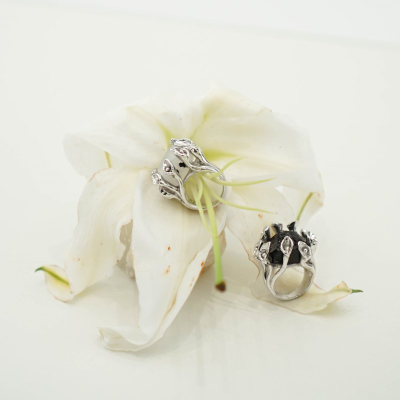 Calla Lily Ring - General Rings - Semi-Precious Stones Silver