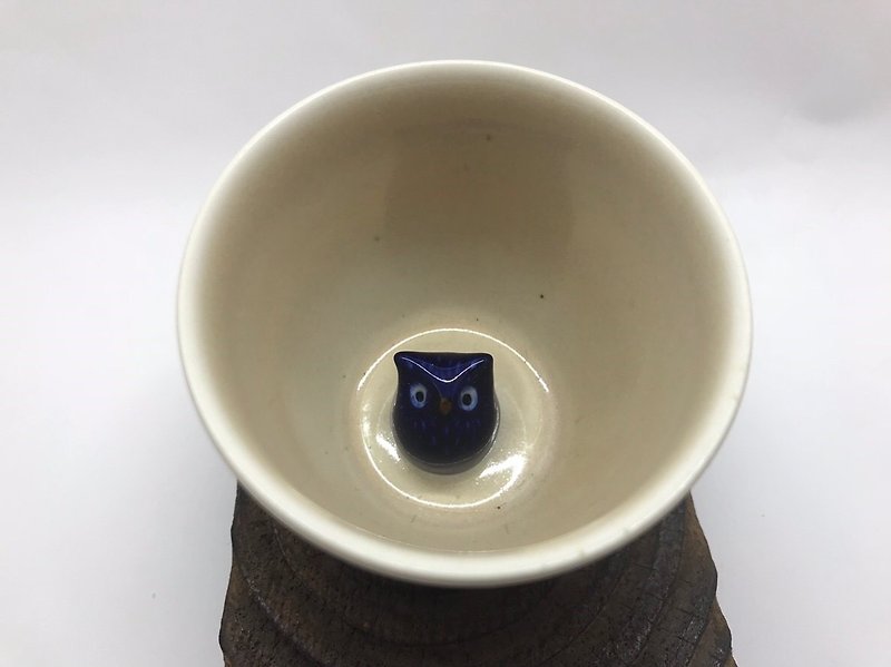 Animal Bathhouse Cup - Owl - Cups - Pottery Multicolor