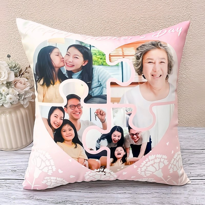 [Customized Photo Pillow] Mother’s Day Gift-DIY Photo Multi-Grid Photo Pillow-Square Pillow - หมอน - เส้นใยสังเคราะห์ 