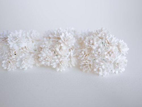 makemefrompaper Paper Flower, DIY big gypsophila supplies, 50 pieces, size 1.5 cm.white color