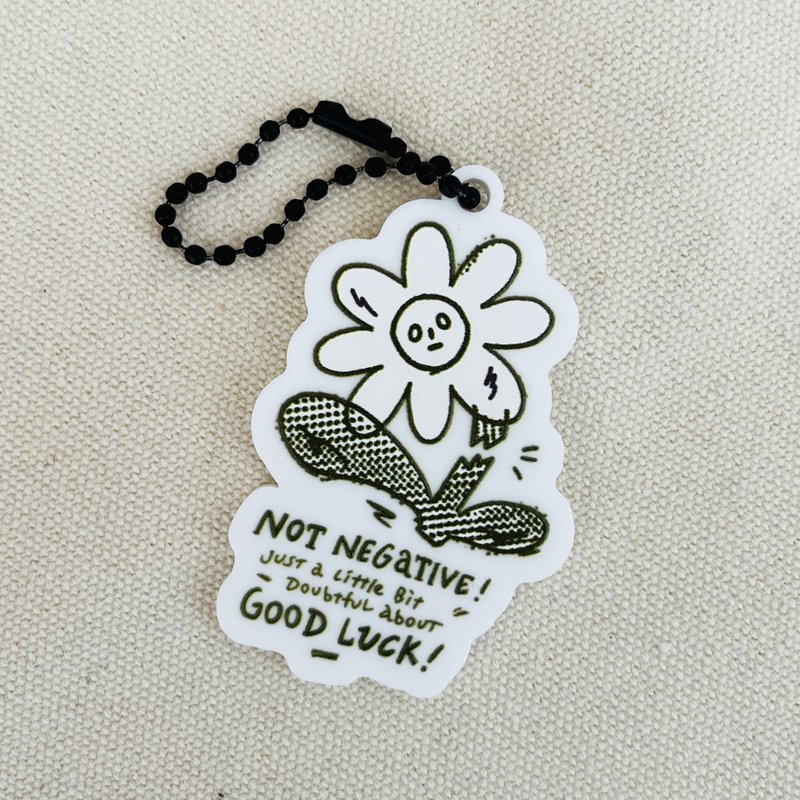 Bad Luck Flower | KeyChain | decoration - Keychains - Plastic White