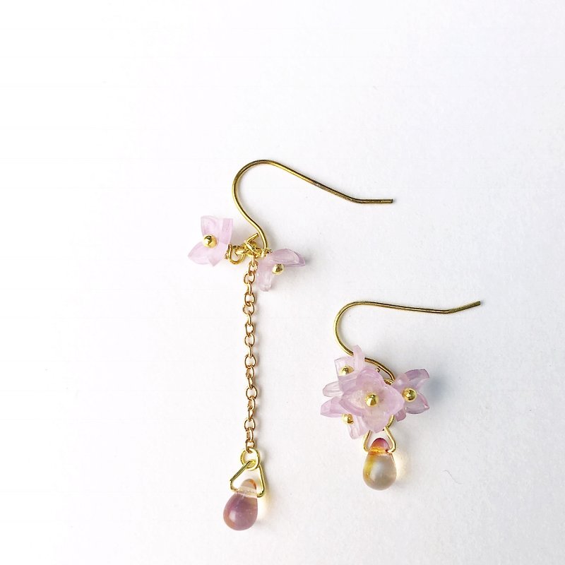 Hydrangea Earrings in Violet - ต่างหู - วัสดุอื่นๆ 