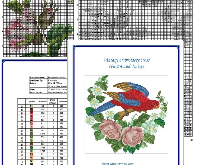 DMC Floss Color Chart PDF Download File DMC Threads Color Shade Chart for  Cross Stitch Thread -  Finland