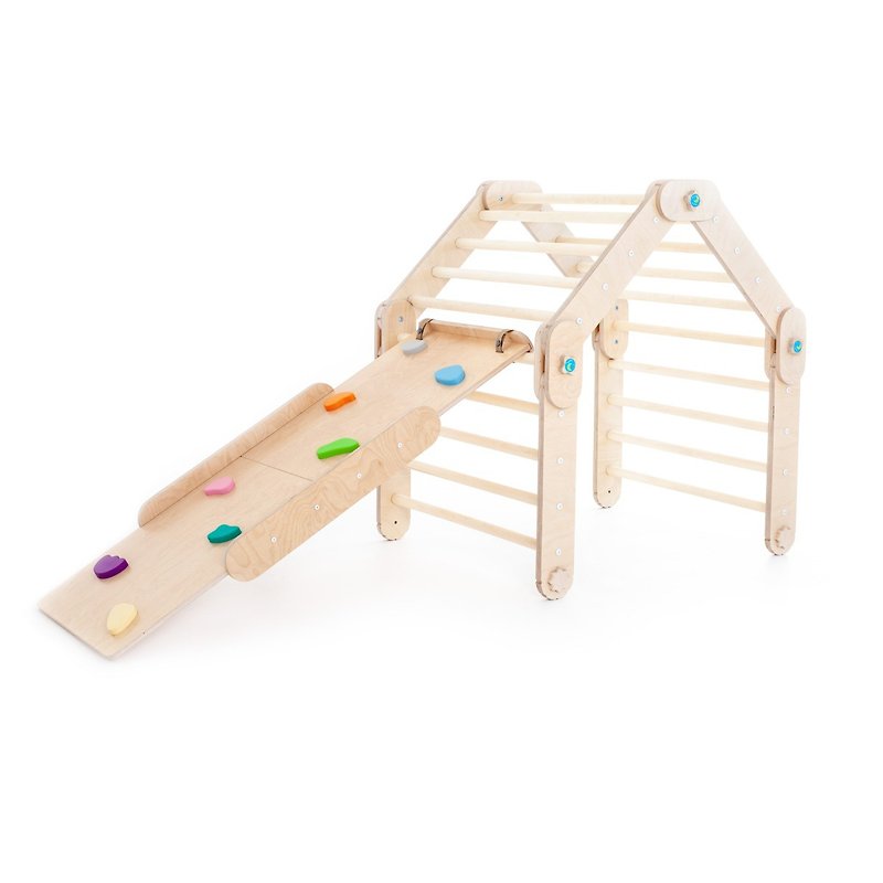 [Parenting Discharge Artifact] happymoon Multifunctional Game Climbing Frame - Wood Color - Kids' Furniture - Wood 