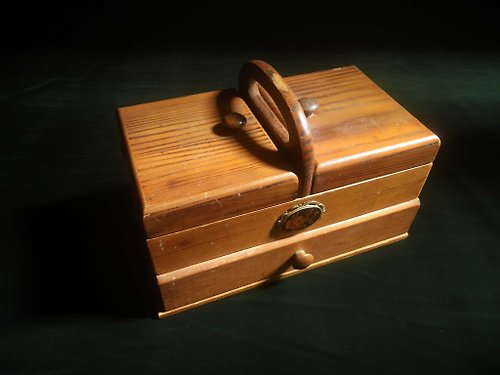老時光OLD-TIME Vintage & Classic & Deco 【老時光 OLD-TIME】早期二手古物日本木製裁縫箱