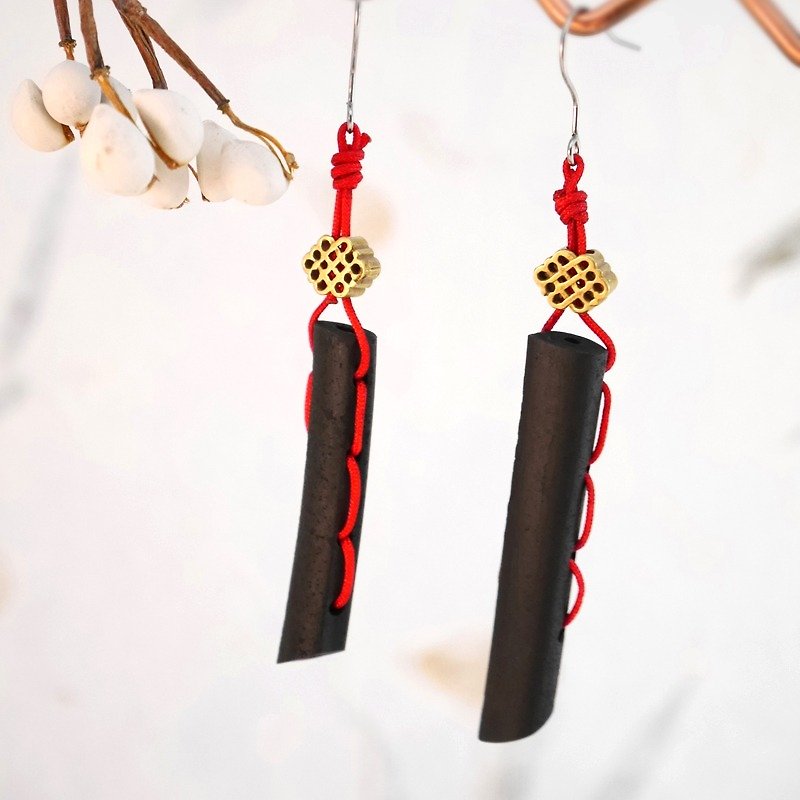 Bamboo charcoal Accessories -  Earring - ต่างหู - ไม้ไผ่ 