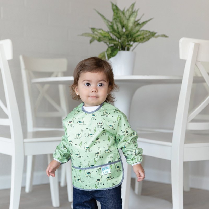 Bumkins 防水長袖圍兜兜(1入) SU-16 駱駝 - 圍兜/口水巾 - 其他材質 