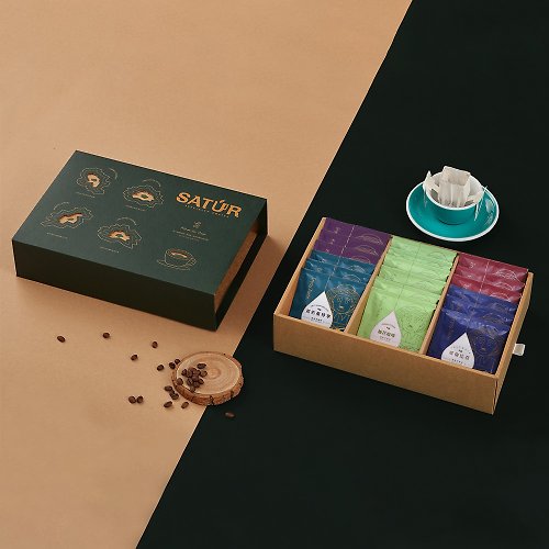 Satur Specialty Coffee 薩圖爾精品咖啡 【SATUR】農神之禮 盎然韻綠 - 濾掛組/名人款