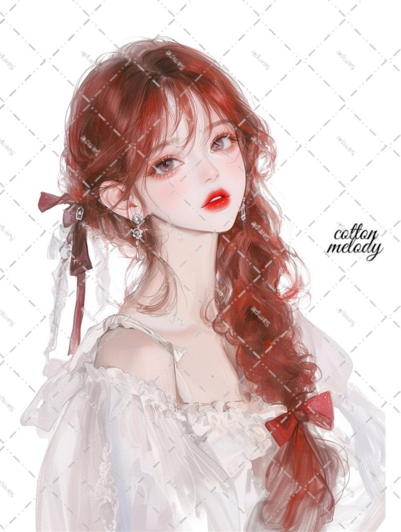original sticker no.5630 人物ステッカー オリジナルステッカー 人物ステッカー 女の子ステッカー オリジナル人物ステッカー - 貼紙 - 紙 
