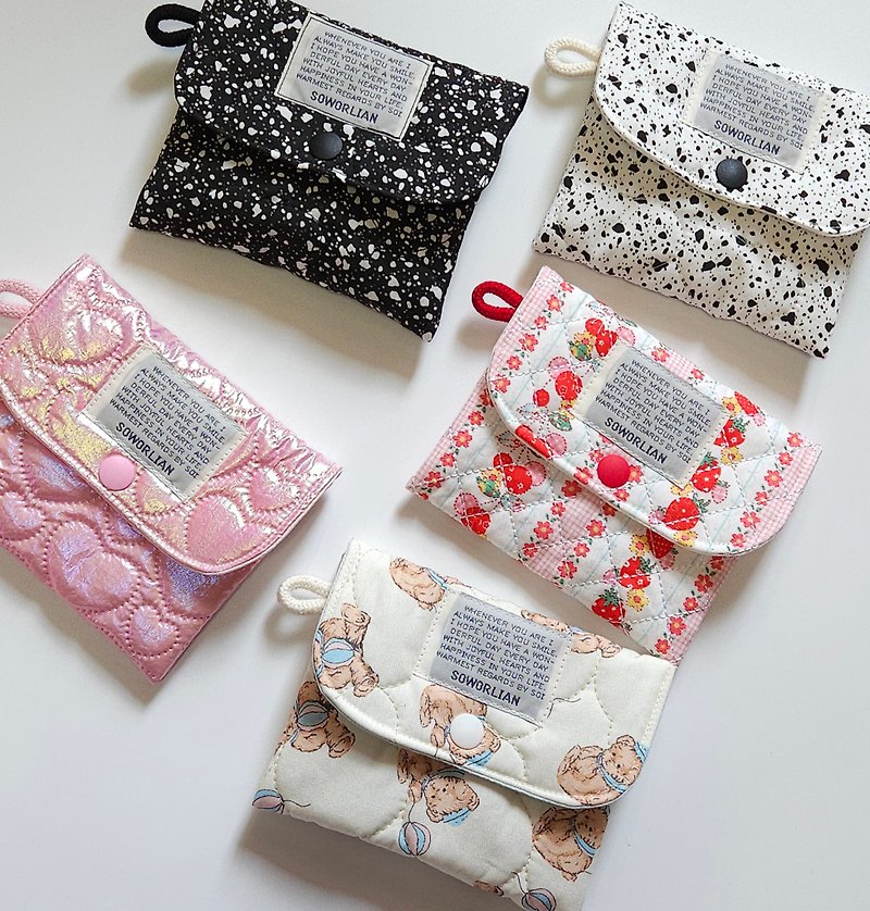 soworlian_Quilted Multi Pouch - Toiletry Bags & Pouches - Cotton & Hemp Pink