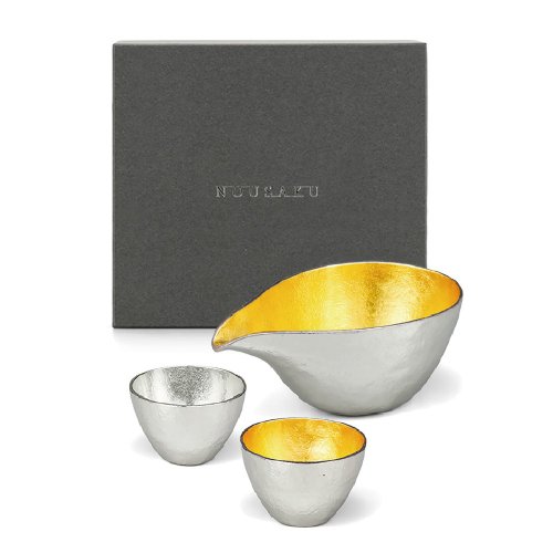 能作｜NOUSAKU 清酒具禮盒 (金箔片口盅S+清酒對杯)