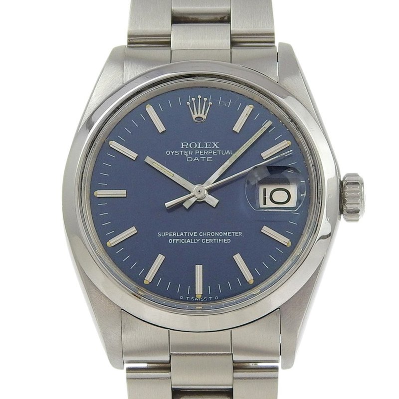 【日本直送】ロレックス ROLEX デイト 腕時計 cal.1570 1500 SS 自動巻き アナログ表示 ブルー文字盤 メンズ【中古】 - 女錶 - 不鏽鋼 藍色