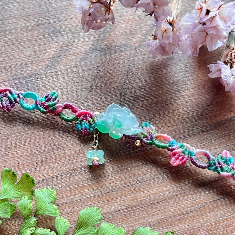 Cuilian Guixiang-Jade Fabric Design Bracelet - สร้อยข้อมือ - หยก หลากหลายสี