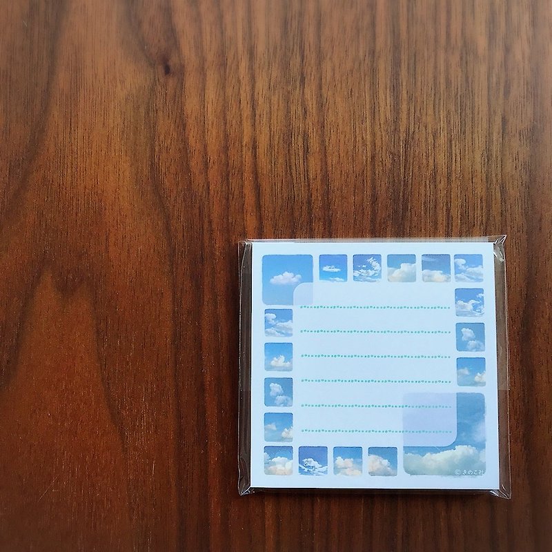 Cloud memo pad - กระดาษโน้ต - กระดาษ สีน้ำเงิน