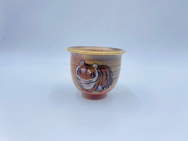 柴燒手繪主人杯 - 茶壺/茶杯/茶具 - 陶 咖啡色
