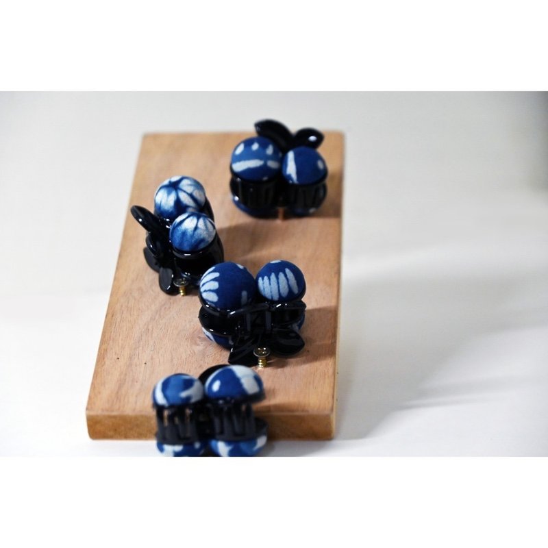 Indigo dyed cherry hairpins (a set of two, no matter the color) - Hair Accessories - Other Materials Blue