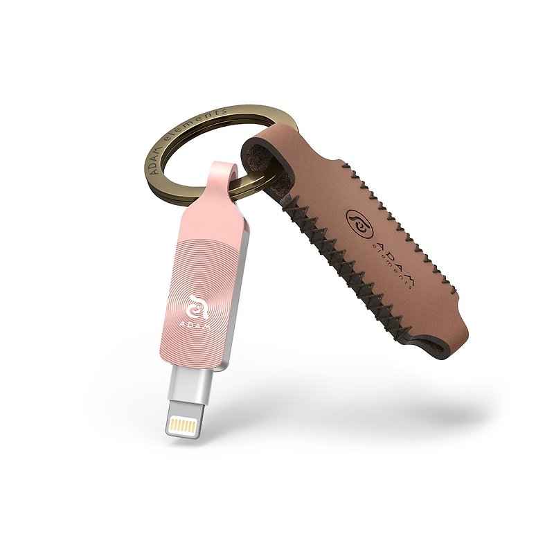 iKlips DUO + 32GB Apple iOS USB3.1双方向フラッシュドライブローズゴールド - USBメモリー - 金属 ピンク
