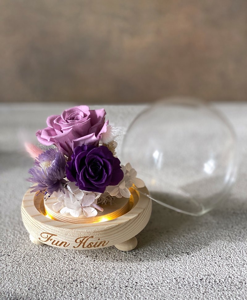 Plants & Flowers Items for Display Purple - Night Light Fantasy Glass Ball Valentine's Day Gift Exchange Gifts No Withered Flowers Dry Flowers Birthday Gifts