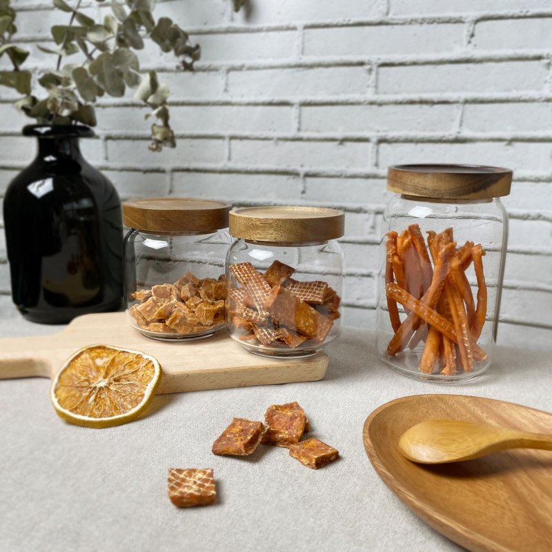 [Wooden lid glass sealed jar] Keep fresh and moisture-proof - เครื่องครัว - แก้ว สีใส