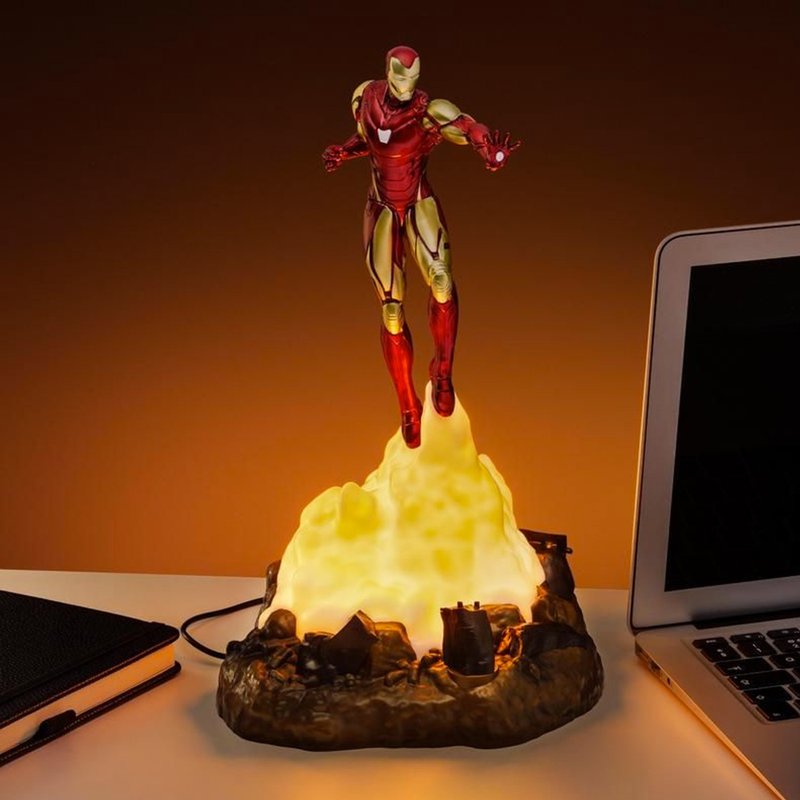 Official Licensed 2-in-1 Marvel 3D Ironman Figurine Lamp - Lighting - Plastic Multicolor