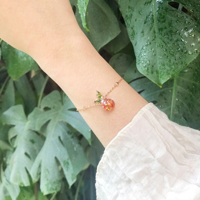 濟州橘子雪球手鍊 - 手鍊/手鐲 - 玻璃 