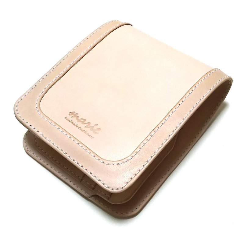 marie / Marie genuine leather leather half wallet / bi-fold wallet - กระเป๋าสตางค์ - หนังแท้ ขาว