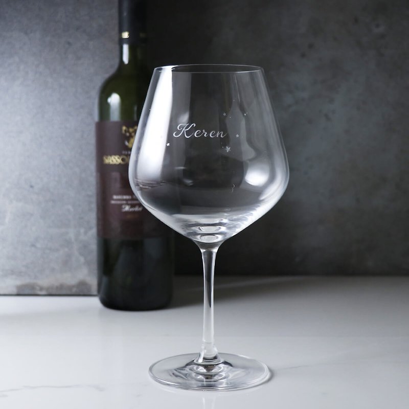 740cc Tokyo [Lucaris Crystal Tokyo Series] Wishing Star Edition Burgundy Crystal Cup - Bar Glasses & Drinkware - Glass Transparent